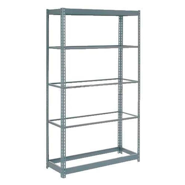 Heavy Duty Shelving 48W x 24D x 84H With 6 Shelves, No Deck, Gray